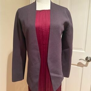 MM Lafleur Charcoal Open Front Blazer- The Woolf Jardigan